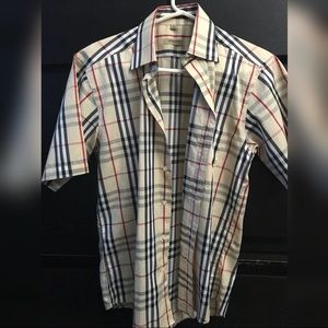 Burberry button down short sleeve
